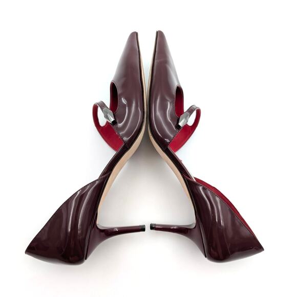 Jimmy Choo Carolyn Pointed Toe d’Orsay Heel Pump Women's Red Size US8 EU38 - Picture 11 of 13